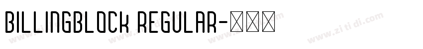 Billingblock Regular字体转换